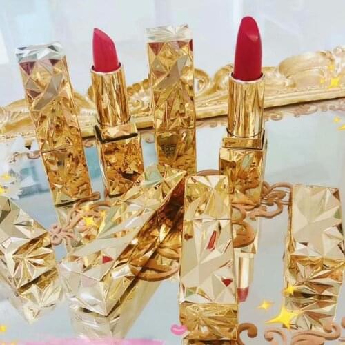 Moisturizing Lipstick Water-Resistant Profissional Lipstick Maquillaj Red bean powder milk tea color Waterproof Lipstick KH10