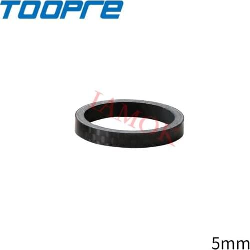 TOOPRE Mountain Bike Black Fork Carbon Fiber Washer Carbon-Fiber Headset Backing Ring 3/5/10/15/20mm Iamok Bicycle Parts
