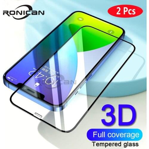 2Pcs Full Cover Tempered Glass For iPhone 12 7 8 Plus X XS Max XR 5 5s 6 Screen Protector Protective Film For iPhone 11 Pro Max