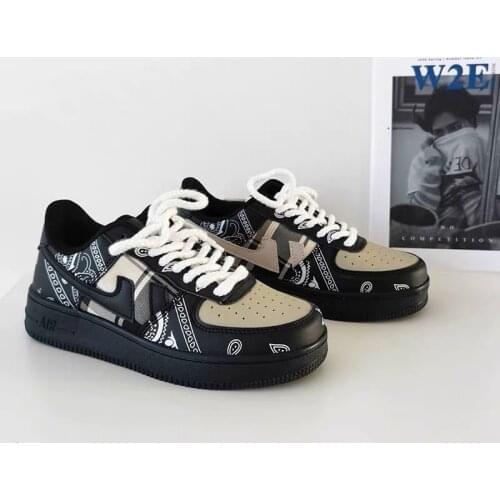 2021 New Cashew Flower Street Dance Women Sneakers Thick-Soled Couple Shoes Womens Fashion All-Match Running Casual Shoes