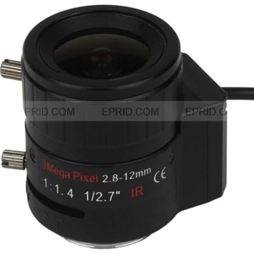 1/2.7" 3MP CS Mount F1.4 2.8-12mm CCTV Lens Manual Zoom DC-IRIS