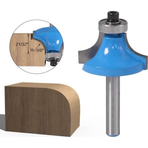 1Pcs 6.35mm Shank Corner Rounding End Mills Core Box With Bearing Router Bit For Wood End Mill Radius Milling Cutters