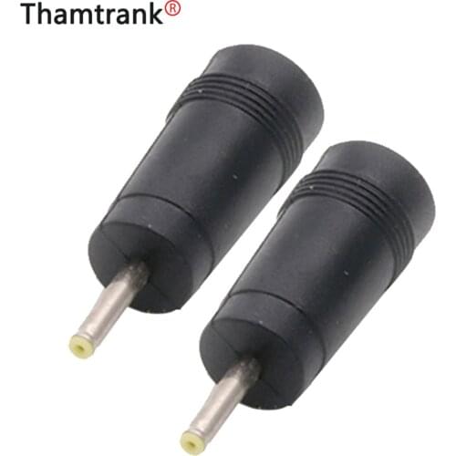 10pcs DC Male Plug DC Power Connector 5.5x2.1mm Female Jack Socket to 2.5x0.7mm DC Plug Adapter