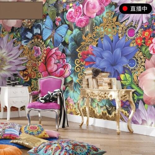 3D American rose flower garden background wall mural living room sofa TV European oil painting plant large wallpaper Waterproof