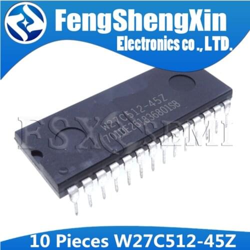 5~10)pcs/lot W27C512-45Z DIP28 W27C512-45 W27C512 64K X 8 ELECTRICALLY ERASABLE EPROM IC