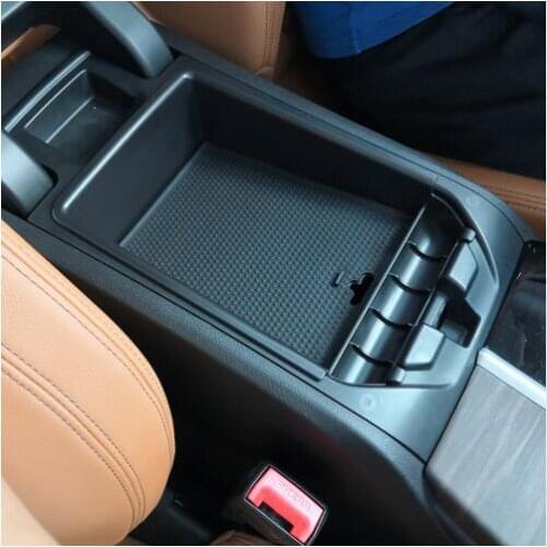 Car Black Armrest Storage Box Phone Tray For BMW X3 G01 2018-2019 Accessories