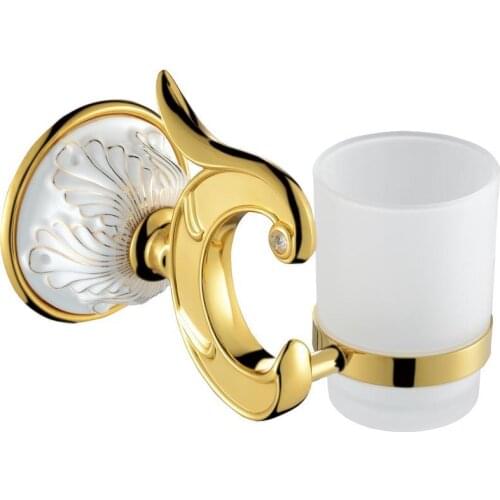 FREE SHIPPING new design 24k GOLD and white single cup and tumbler holders