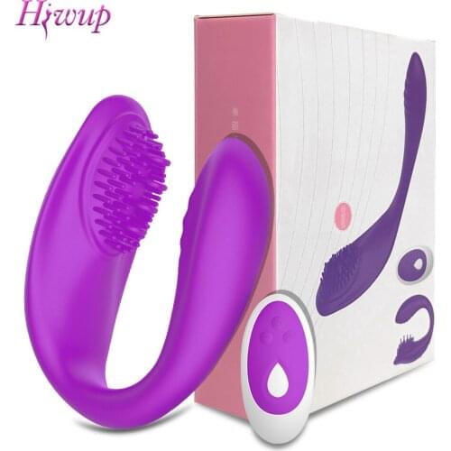 Wireless Vibrator Adult Sex Toys for Woman Rechargeable Dildo G Spot U Silicone Stimulator Double Vibrators Sex Toy for Couples