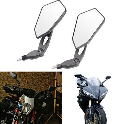 Black Universal Anti-fall Folding Round Mirror Motorcycle Side MirrorScooter E-Bike Rear View Mirrors Back Side Mirror 10mm