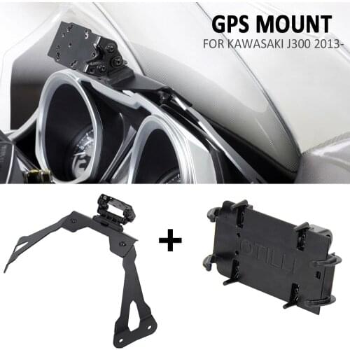 Motorcycle Smart Phone Navigation GPS Plate Bracket Adapt Holder Kit FOR Kawasaki J300 2013-2021 2020 2019 2018 2017 2016 2015