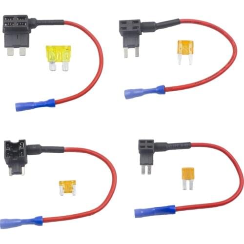 KALILI Add-a-circuit Fuse Holder Micro/Mini/Low-profile mini/Standard ATM APM Blade Tap Dual adapter Auto Car Fuse with holder