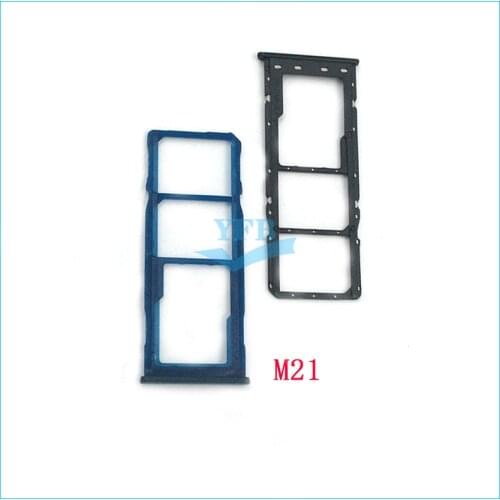Sim Card Holder Slot Tray Micro SD Tray For Samsung Galaxy M21 Replacement Adapters