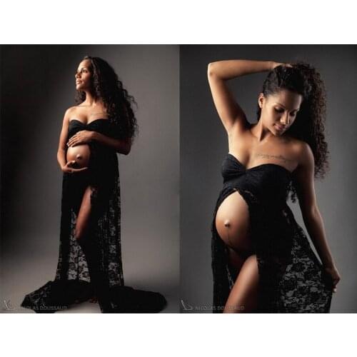 DHL 20pcs Maternity Photography Props Maternity Lace Fancy Shooting Photo Pregnant Dress S/M/L/XL