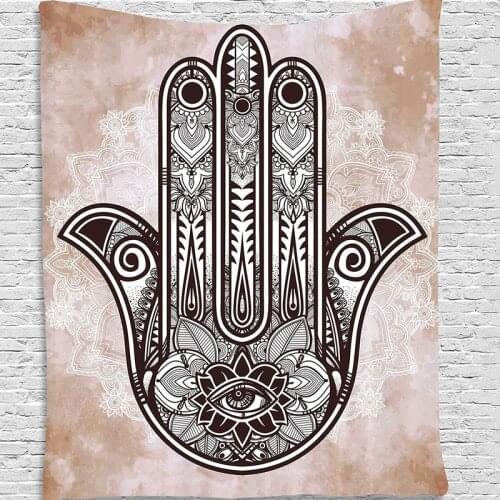 Evil eye hamsa hand tapestry mandala wall hanging carpet drop shipping lotus blanket