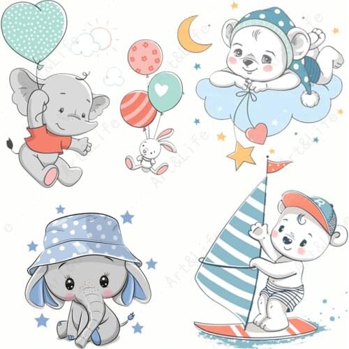 Hot New Metal Cutting Dies Cute Elephant Baby Rabbit Stencils for Making Scrapbooking Album Festival Card Embossing DIY Cut Die