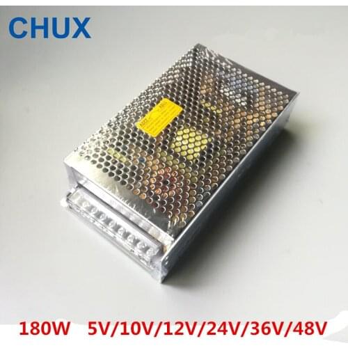 CHUX 180W Switching power supply 48v for LED Strip light AC to DC Single Output Switch Power SMPS 5v 12v 24v 10v 36v