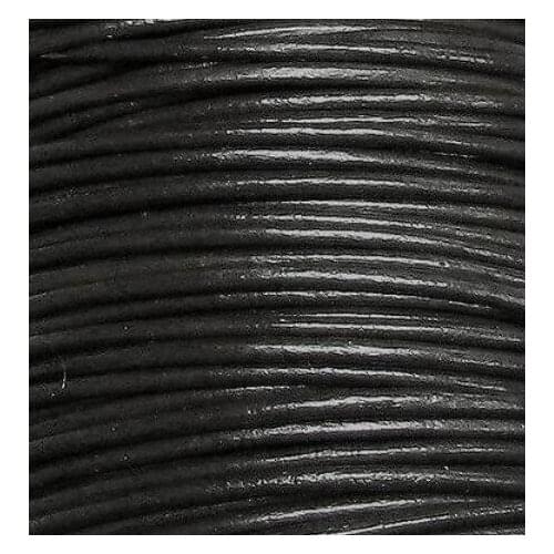 Tre3rt 2mm Black Hot good hotslae wojf Genuine Round 100% COW Real Leather Jewelry Cord String For Bracelet & Necklace