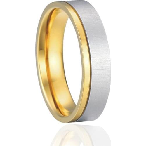Rings for Men Stainless Steel Husband Boyfriend gift Gold and Silver Color 6mm Width
