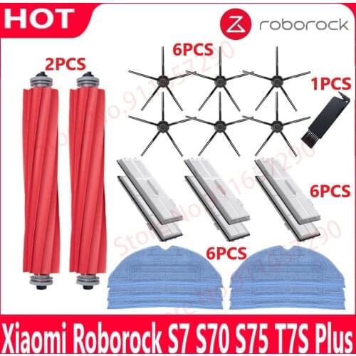Xiaomi Roborock S7 S70 S75 S7Max s7MaxV T7S Plus Main Side Brush Mops Cloths HEPA Filter Kit Robotic Vacuum Cleaner Accessories