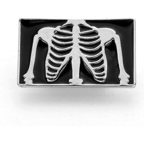 New High Quality Brooches Pins Doctor Human Medical Enamel Pin Black Gold Color Lapel Pins Women Trendy Jewelry Acessorios Gift