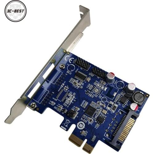 PCIe converts 2 9-pin USB2.0 extension CARDS to support large device connections
