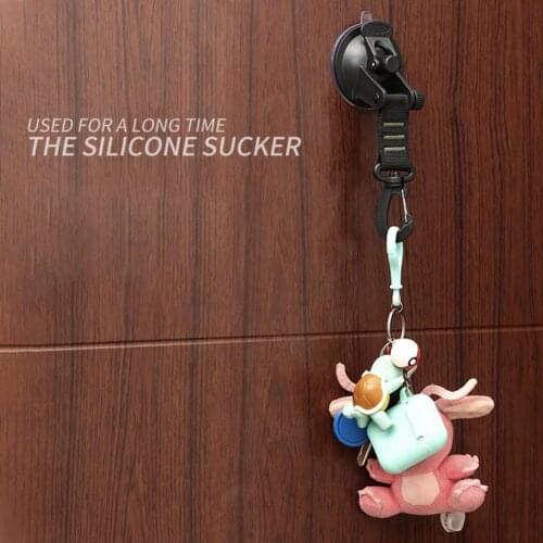 Potable 360 Degree Rotating Suction Cup Hook Reusable Camping Climbing Awning Tieback Universal Car Fixing Hook Home Hook