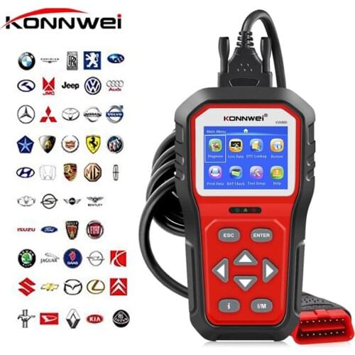 Professional Automotive Scanner Tools KW860 OBD2 Scanner Diagnostic Tool Car Engine Code Reader OBD2 Full Mode Upgraded KW850