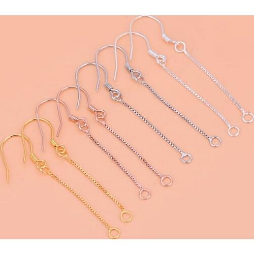 S925 sterling silver jewelry accessories temperament tassel long ear hook ear line with ring handmade earrings jewelry accessori