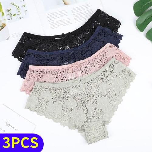 Sexy Lace Thong Panties Female Underwear for Women Seamless Mini G String Hollow Breathable Low Rise Briefs Brazilian Lingerie