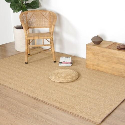 Sisal Carpet Sitting Room Tea Table Tatami Bedroom Door Mat Porch Indoor Rug Handmade Tatami Non-slip Jute Foot Mat customized