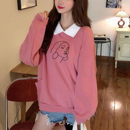 Sweatshirt Women Oversize Personalized Girl Print Japanese Fashion Women Streetwear Hoodie Vintage Graphics Short Long Sleeve