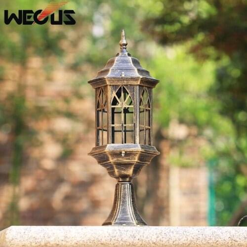 Vintage creative pillar lights outdoor waterproof sconces led community corridor villa bra residential garden lamp post lighting