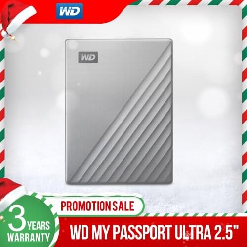 Western Digital WD My Passport Ultra 1TB 2TB 4TB External Hard Drive Disk USB-C 256-AES Portable Encryption HDD for Windows Mac
