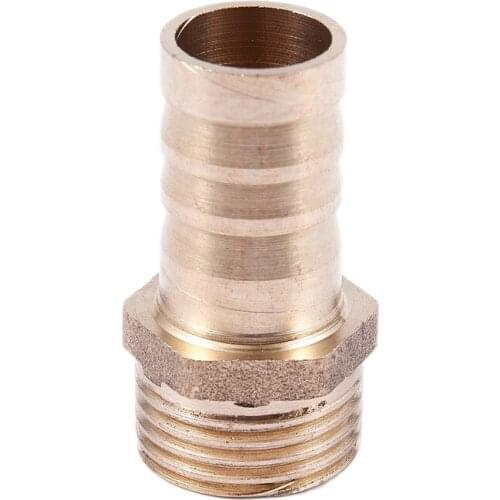 Golden Brass 1/2 inch Pipe Coupling 16mm Bolt Thread Water Pipe Hose End