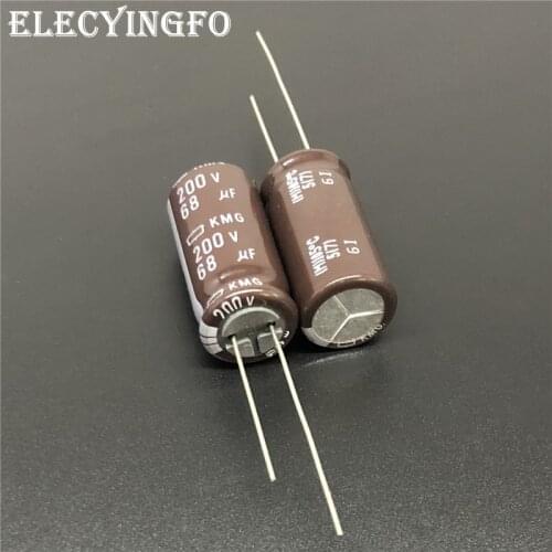 10Pcs/50Pcs 68uF 200V68uf NCC KMG Series 12.5x25mm 200V68uF good quality Aluminum Electrolytic Capacitor