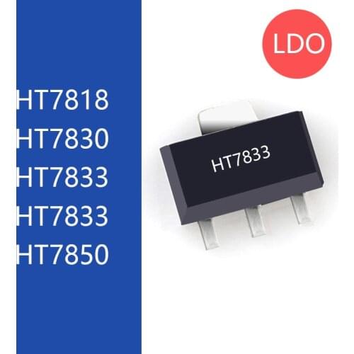 10pcs HT7818 HT7830 HT7833 HT7850 3SOT89 5SOT23 chip Electronic Components Integrated Circuits Voltage Regulator stabilizer LDO