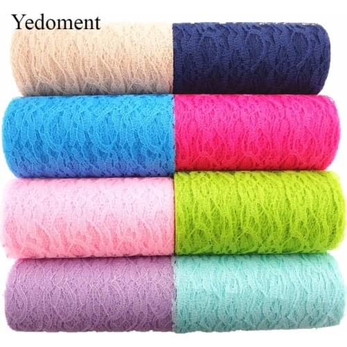 10Yards/roll 6" 15cm Wedding Decoration Lace Roll Fabric Spool Craft Tulle Tutu Dress DIY Organza Baby Shower Party Supplies