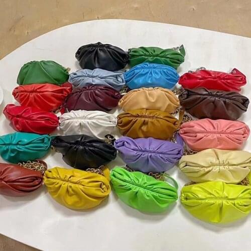 2021 Fashion Brand Designer Style Women Chest Bag Crossbody Chians Pouch Handbag PU Hobo Cloud Purse Bags