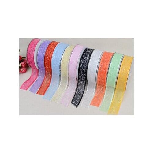 30 rolls/lot 20 yards Patten Stain Ribbon Tape Optional-color Ribbon Balloon Straps Wedding Craft