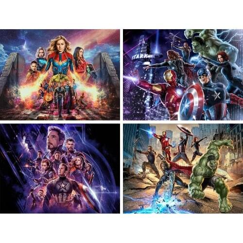 Marvel 5D Diamond Painting Avengers Movie Poster New Arrivals Portrait Hobby Art DIY Mosaic Full Square Round Drill Home Decor