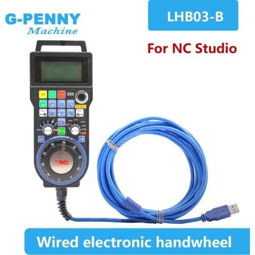Free Shipping! NC Studio Pendant MPG CNC Handwheel with wire 3 Axis Handwheel Manual USB Receiver 40 meters distance LBH03B