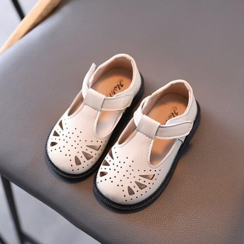 Spring/Summer Kids Baby Girls Hollow Leather Shoes Children Baby Princess Casual Shoes Breathable Sneakers Soft Shoes
