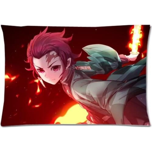 Demon Slayer Two Side Printed Pillowcase Custom Pillow slip Rectangle Polyester Pillow Case&Pillow Cover 50x75cm