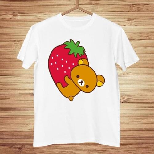 Rilakkuma short sleeve t-shirts Summer Woman T-shirts Manga Anime clothes graphic t shirts Womens cotton t-shirt