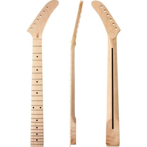 Banana Guitar Neck Maple Fingerboard 22 Frets For Electric Guitar Neck Replacement Parts Dot Inlay Matt