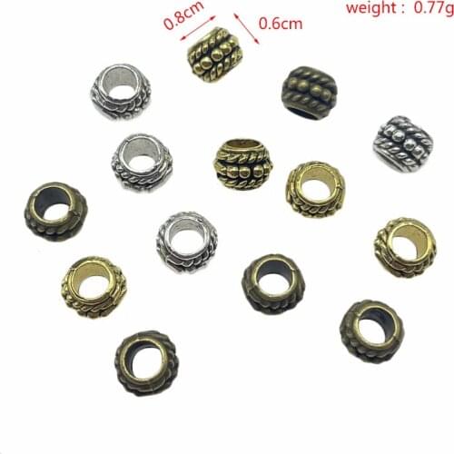 JunKang Zinc Alloy Wheel Shaped Spacer Bead DIY Making Necklace Bracelet Amulet Jewelry Connector Supplies Accessories