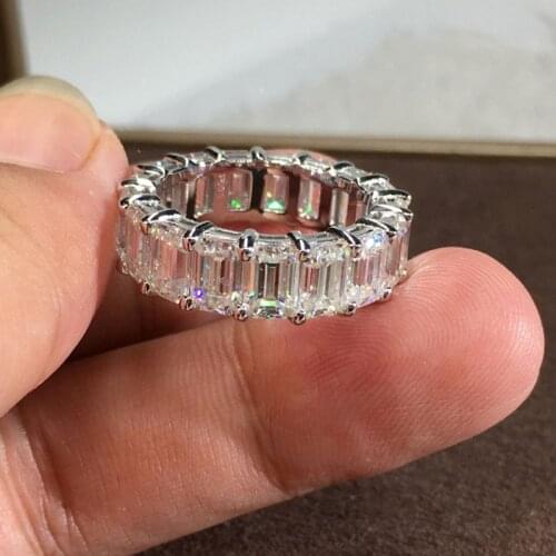 100% 18K Gold ring 8ct D color VVS Moissanite Diamond Ring Wedding ring With national certificate008