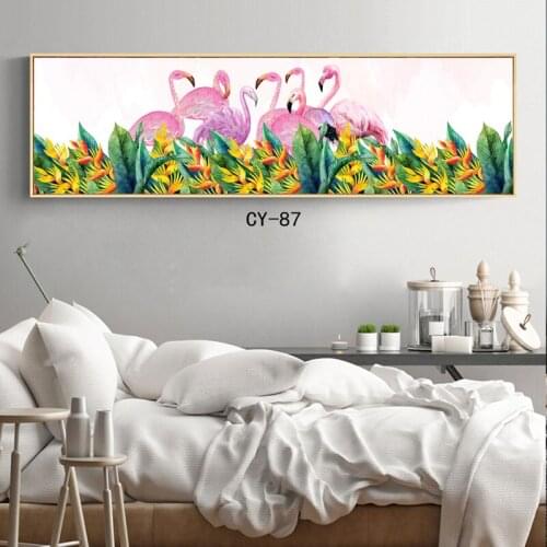Nordic Poster Rose Flowers Cuadros Wall Pictures For Living Room Posters And Prints Flamingo Wall Art Canvas Painting Unframed
