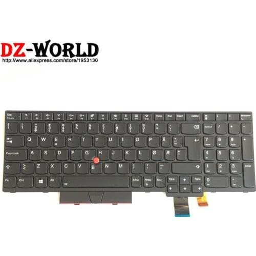 New/Orig NO Norweigian Backlit Keyboard for Thinkpad T570 T580 P51S P52S Nordic Backlight Teclado 01ER602 01ER561 SN20M07954