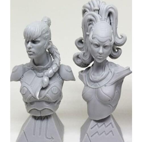 New Unassembled 1/12 ancient fantasy woman warrior set include 2 (WITH BASE ) Resin Figure Unpainted Model Kit
